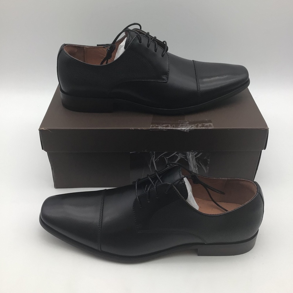 Florsheim Postino Cap Toe Oxford Mens Size 8 D Black Leather Dress Shoes NEW